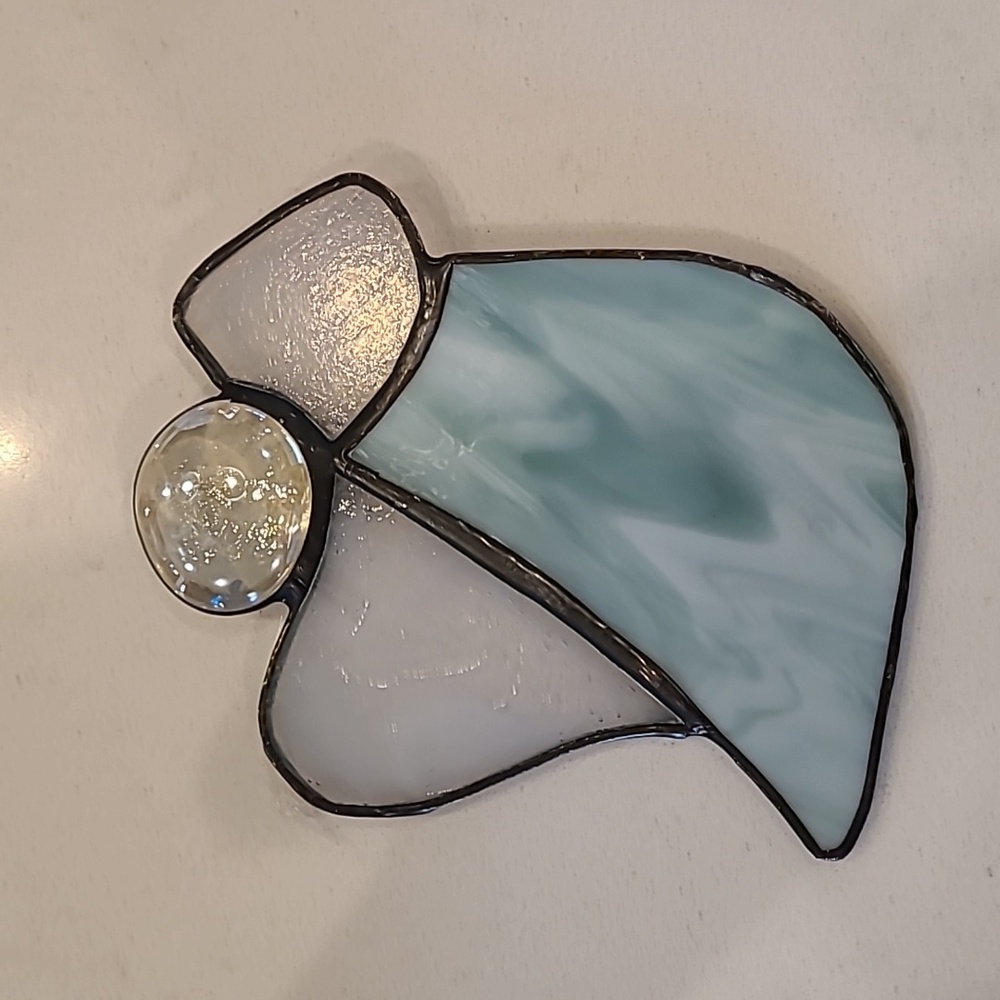 ANGEL STAINED GLASS WINDOW DECOR HANGER